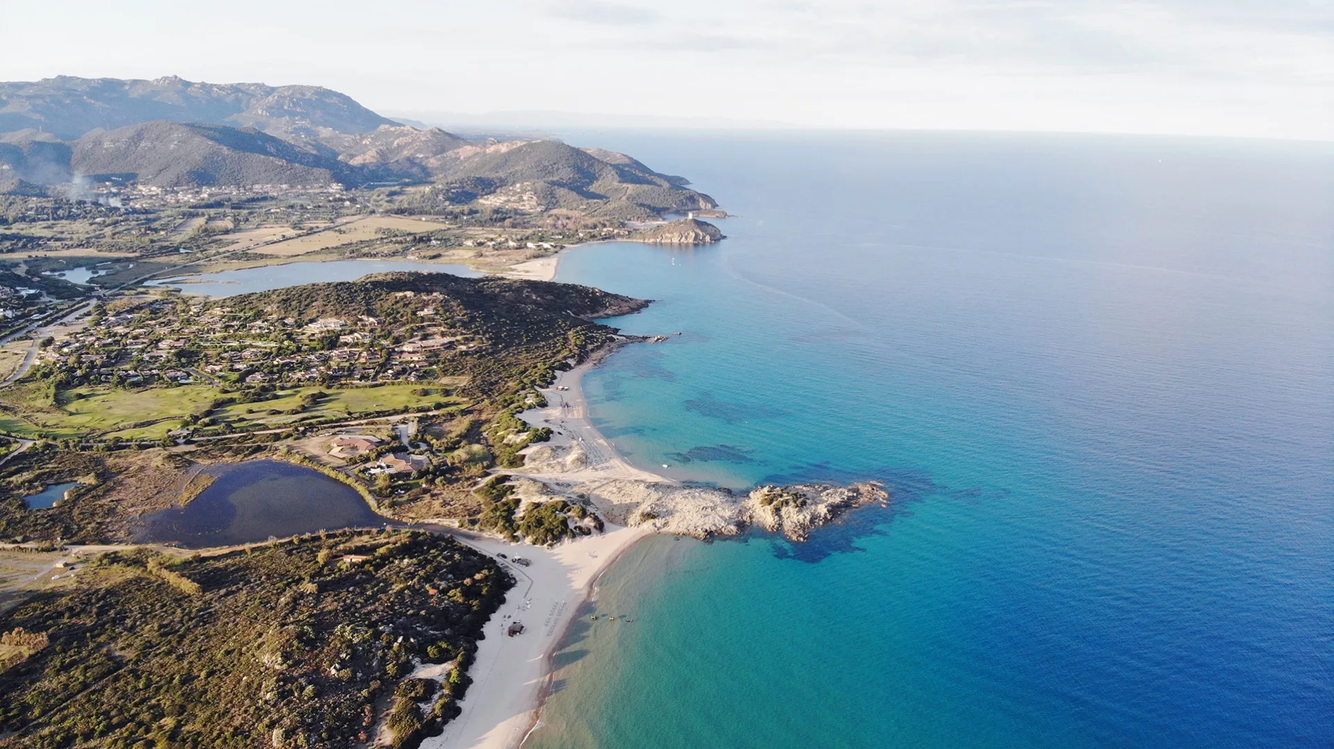 Chia coastline aerial view
