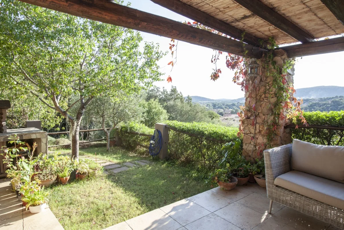 Garden terrace with valley view